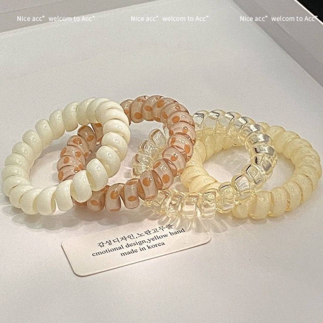 Sweet Yellow Hair Ties (4)
