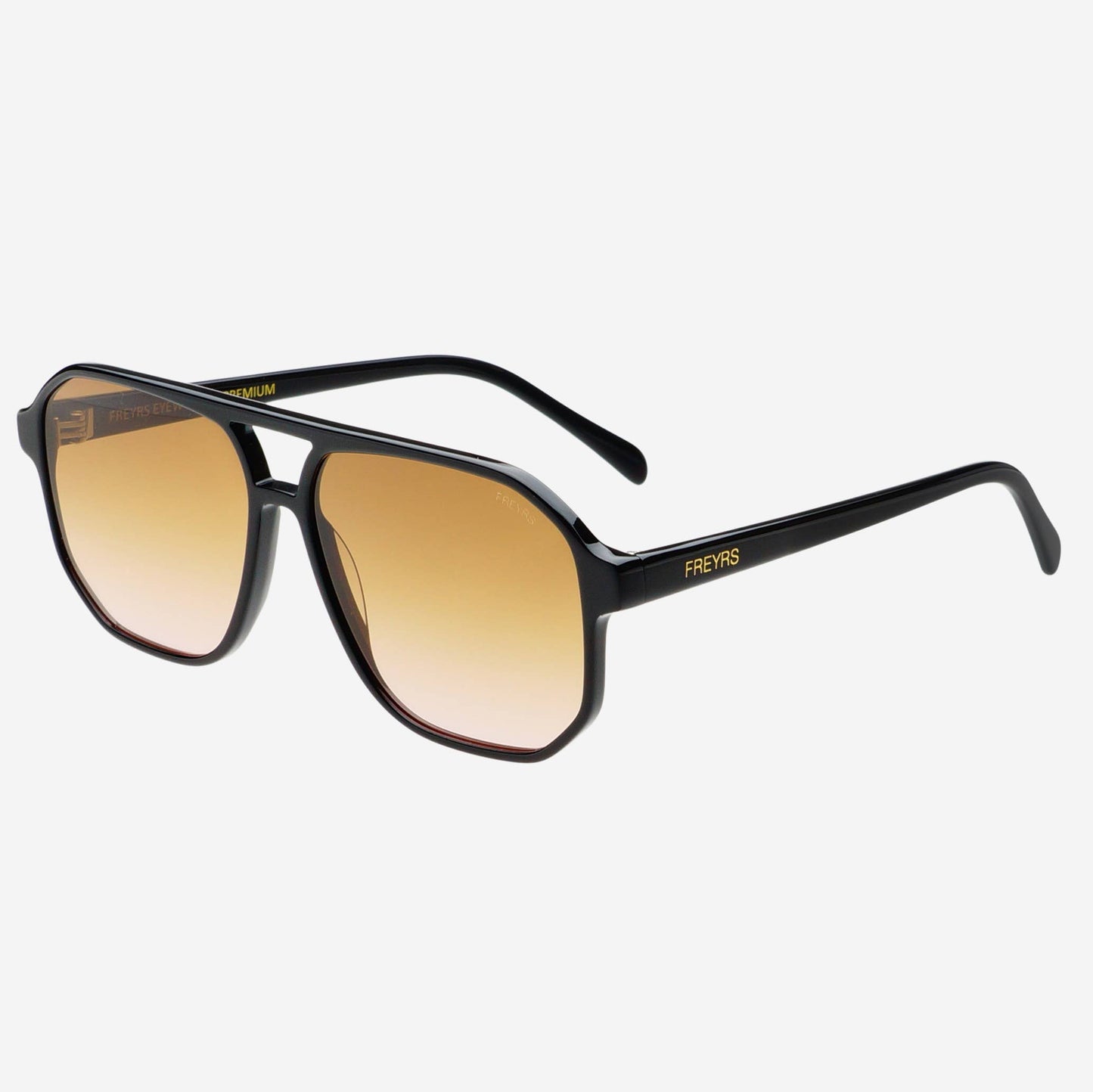 Billie Black Unisex Aviator Sunglasses