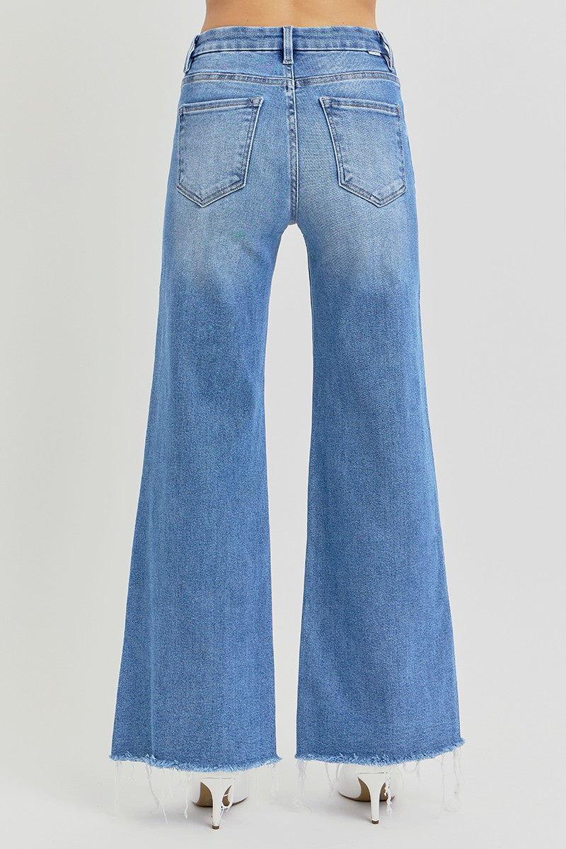 Tummy Control Wide Jeans