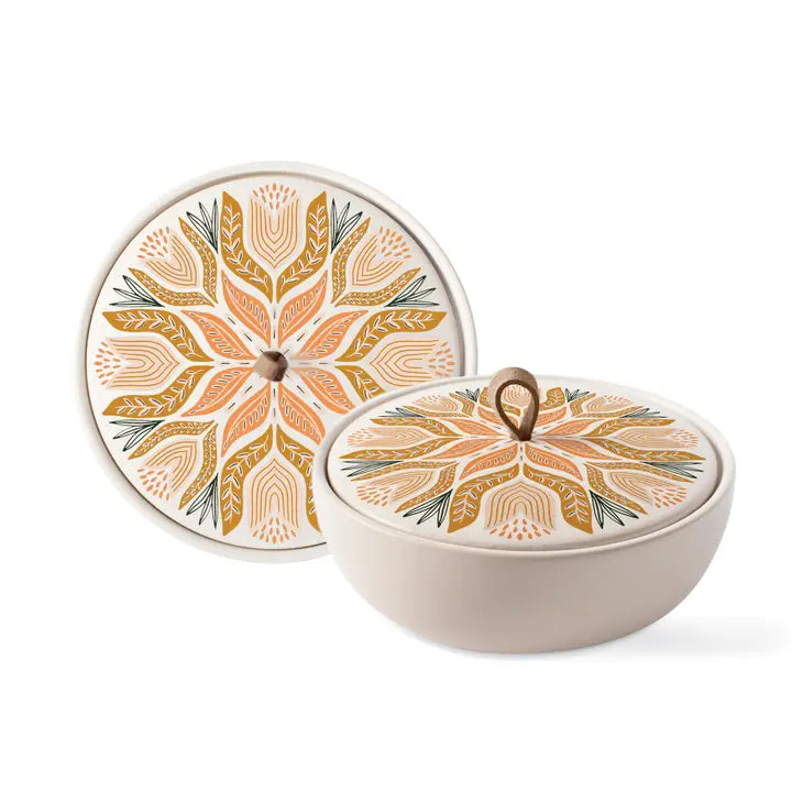 Stoneware Tulip Trinket Box