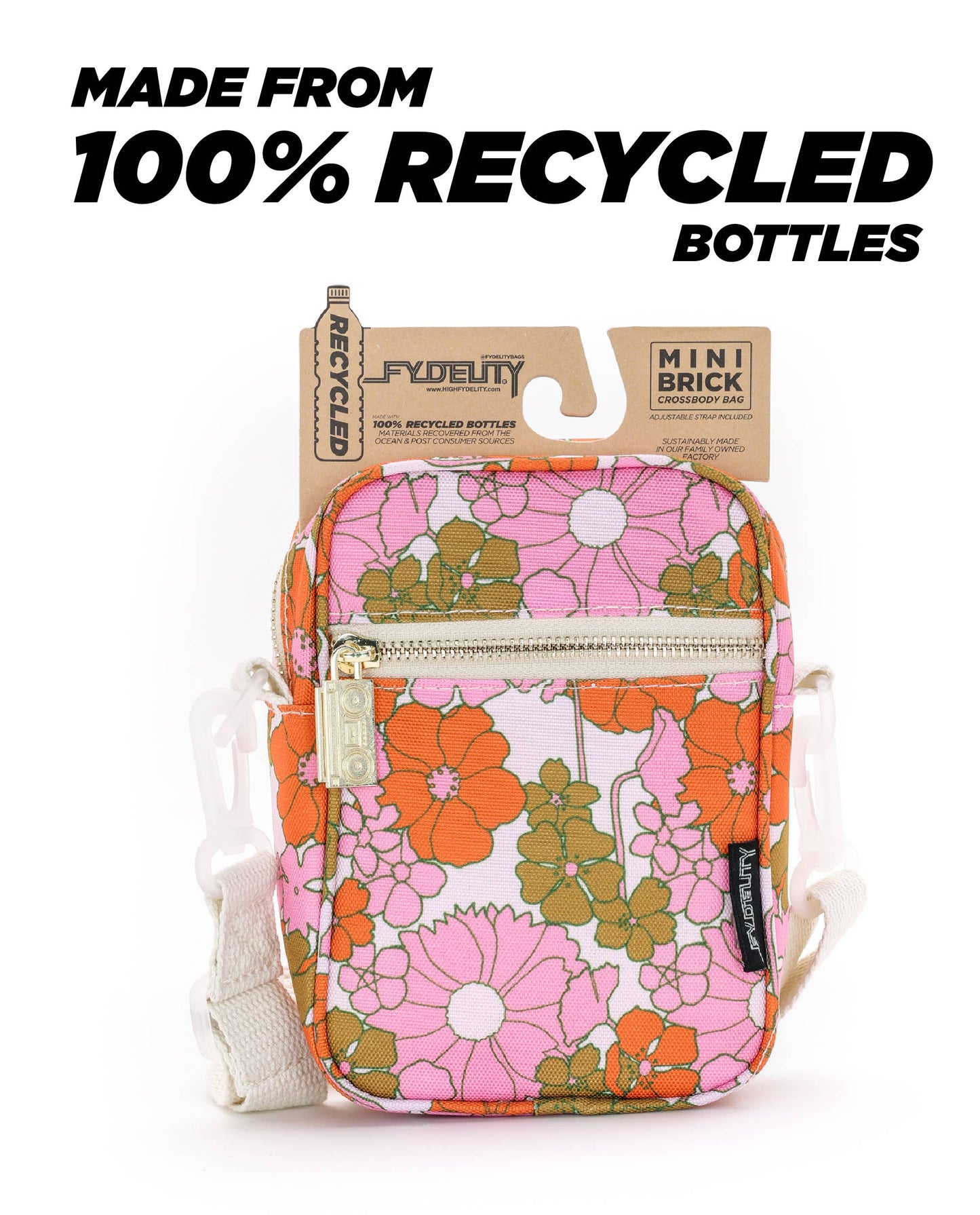 Floral Red Pink Mini Bag