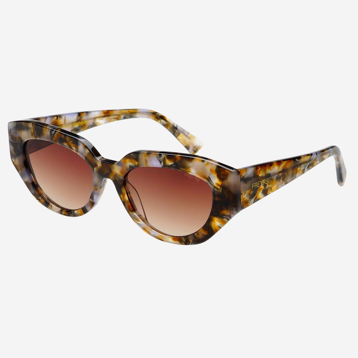Frankie Acetate Cat Eye Brown/Pearl