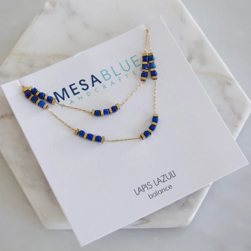 Square Stone Beaded Chain