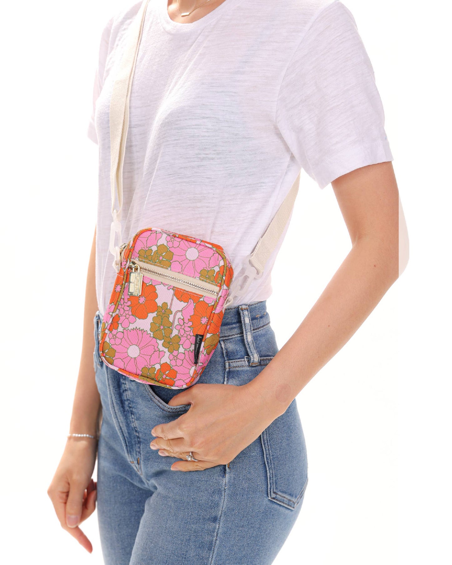 Floral Red Pink Mini Bag
