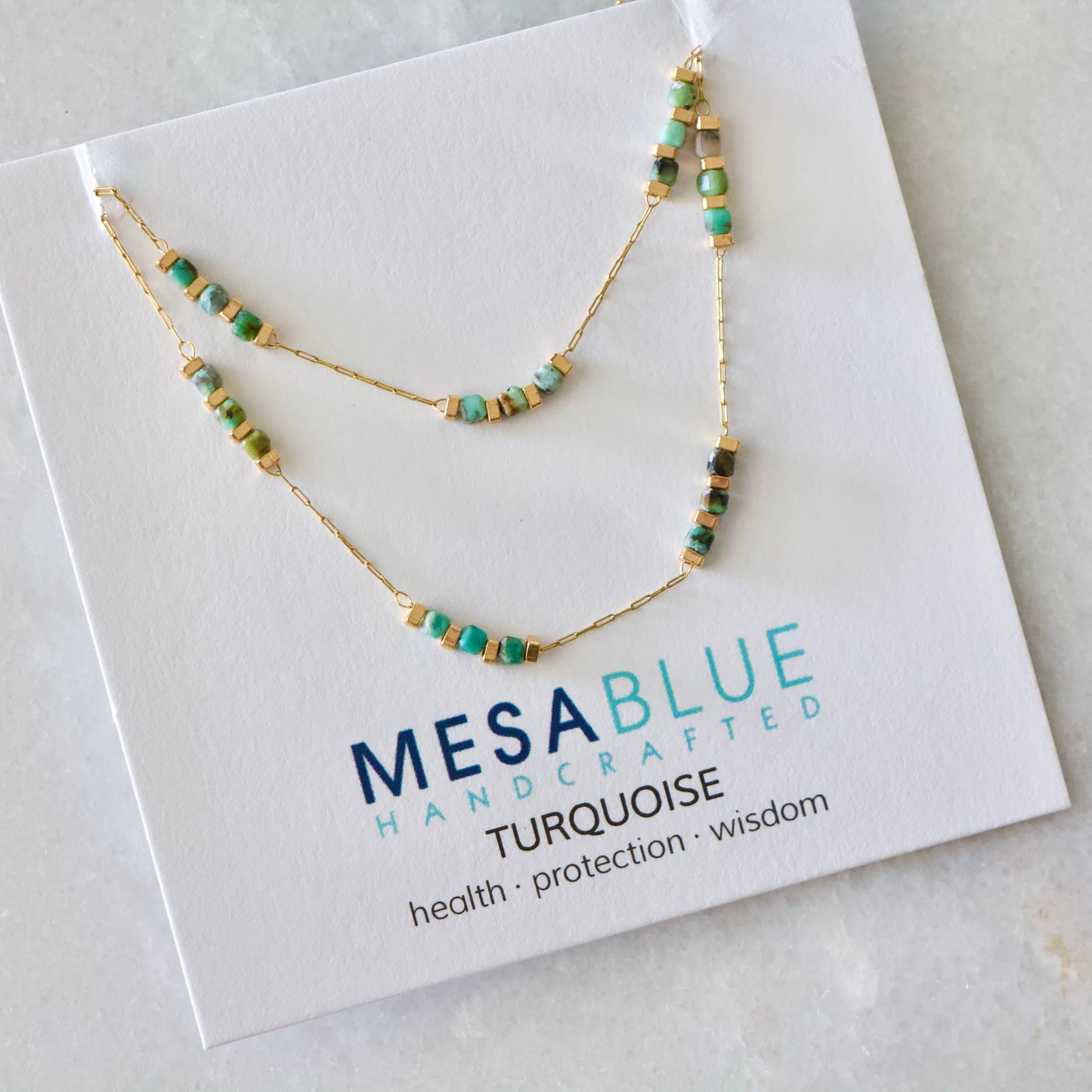 Square Stone Beaded Chain