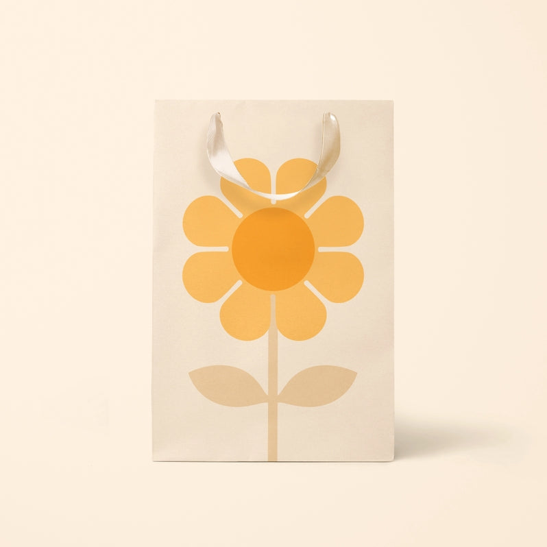 Retro Flower Gift Bag - Medium