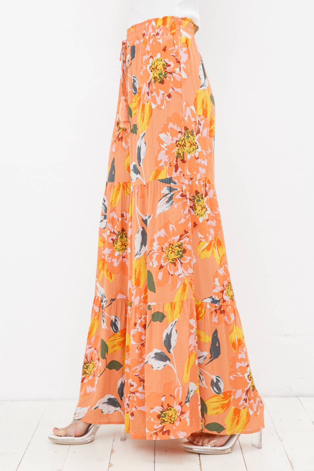 Citrus Floral Tiered Pants