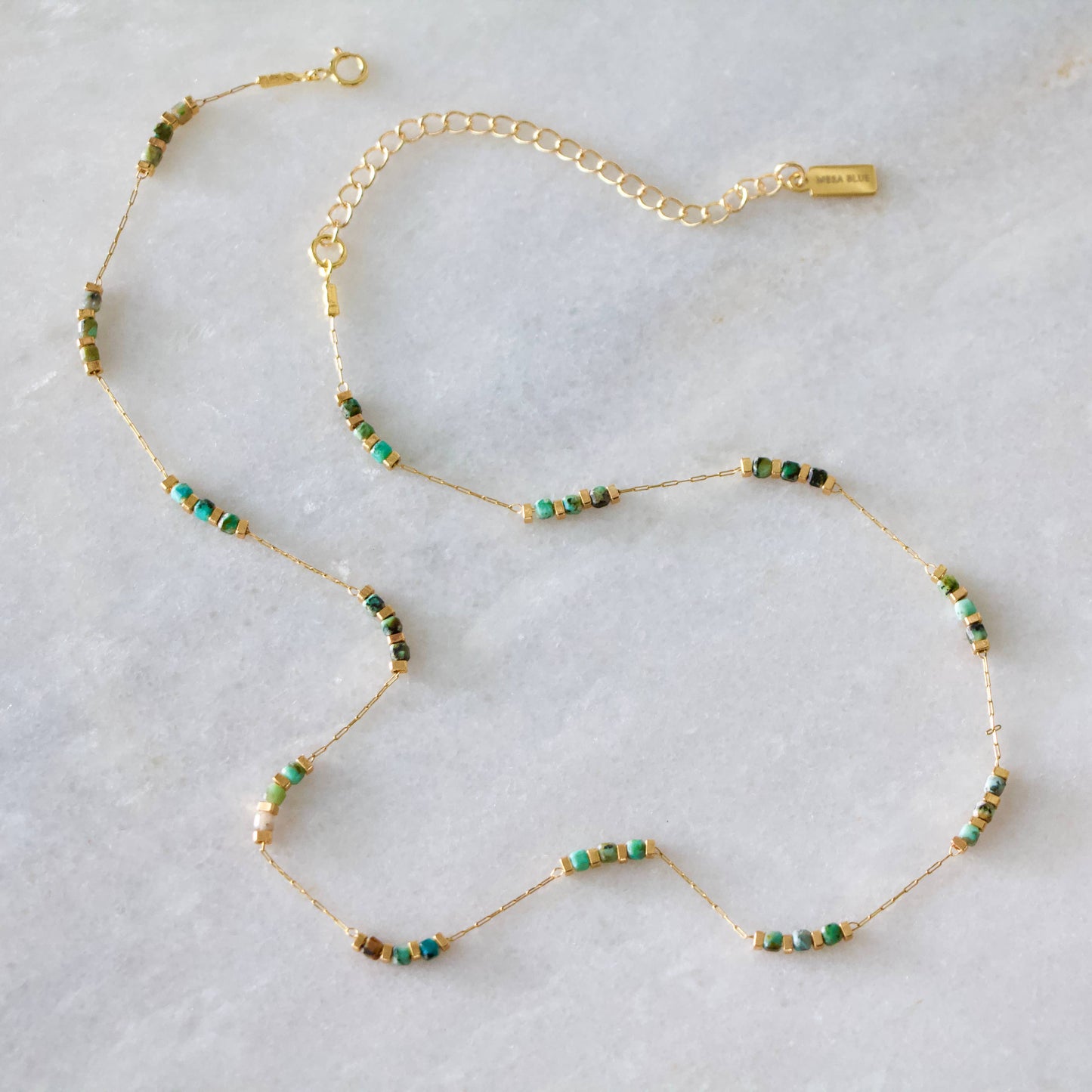Square Stone Beaded Chain