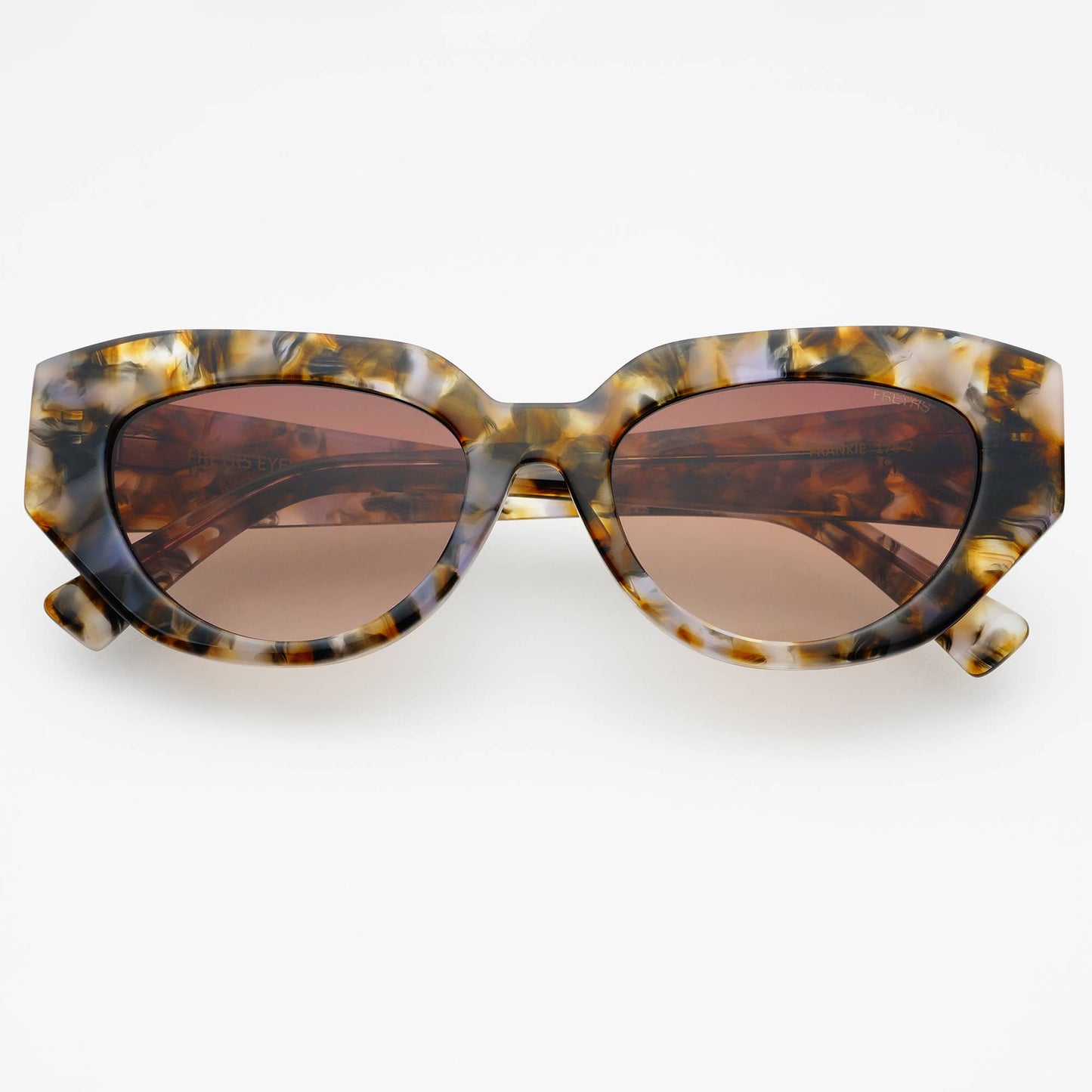 Frankie Acetate Cat Eye Brown/Pearl