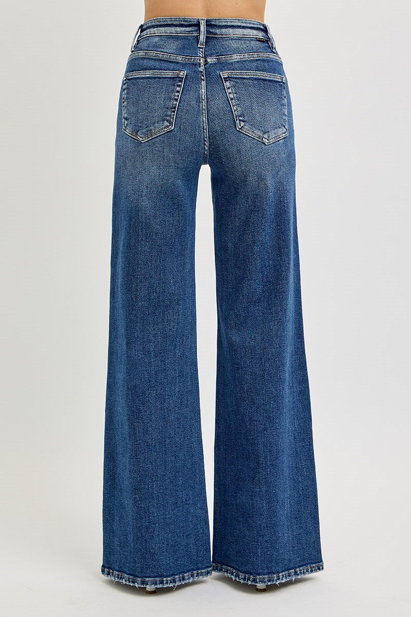High Rise Yoke Detail Jeans