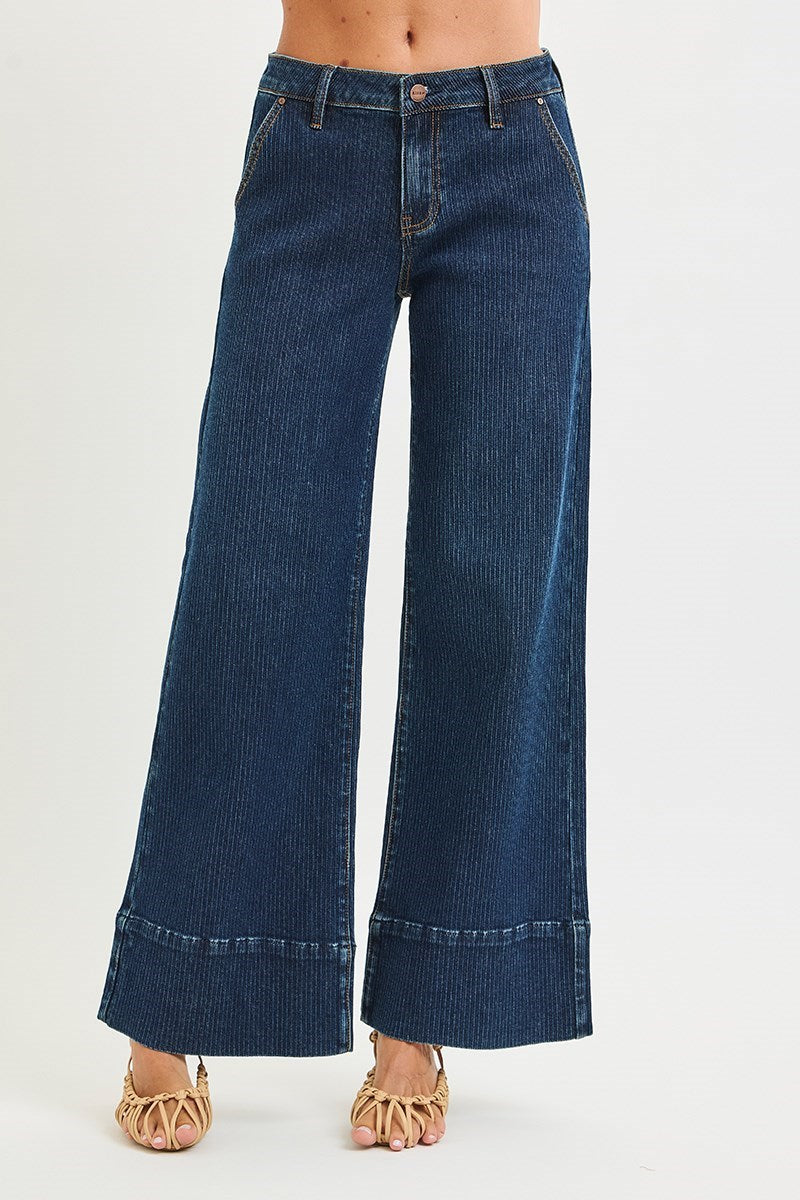 Dark Wide Leg Jeans