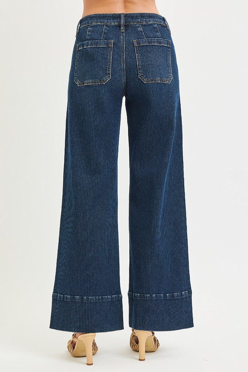 Dark Wide Leg Jeans
