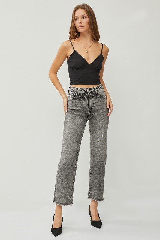 High Rise Straight Black
