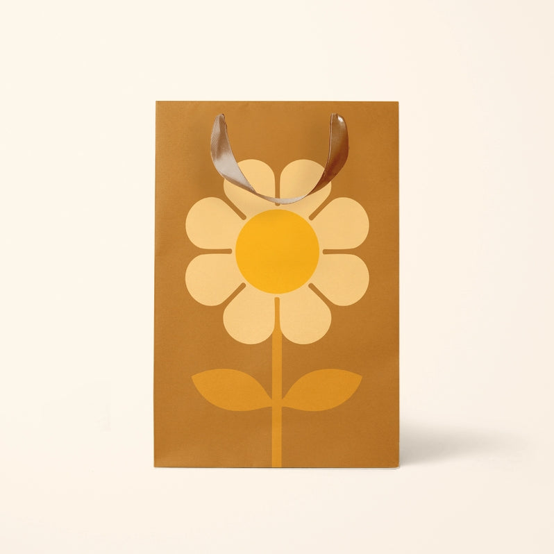 Retro Flower Gift Bag - Medium