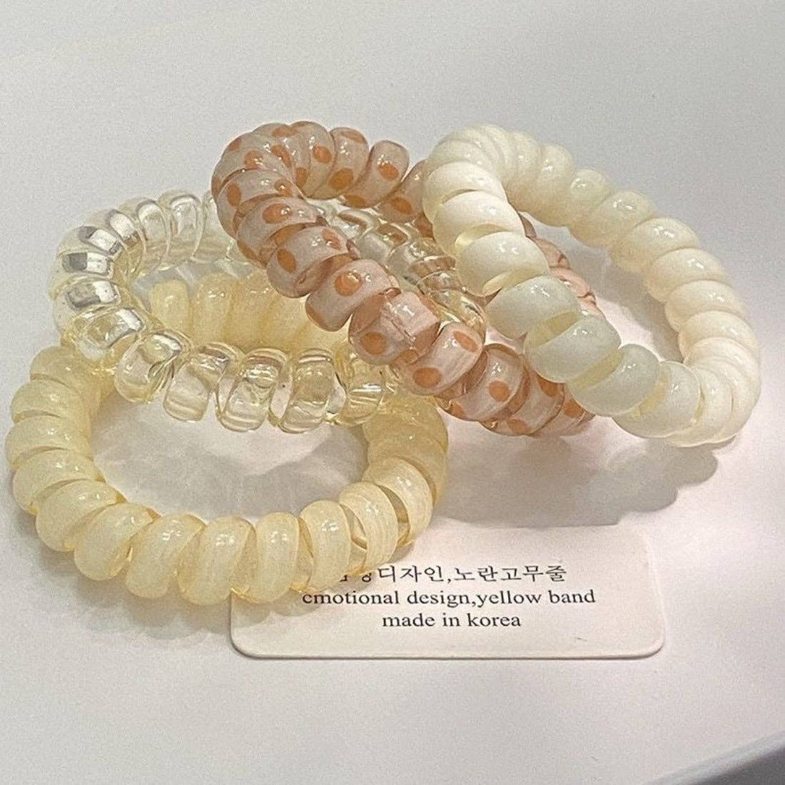 Sweet Yellow Hair Ties (4)
