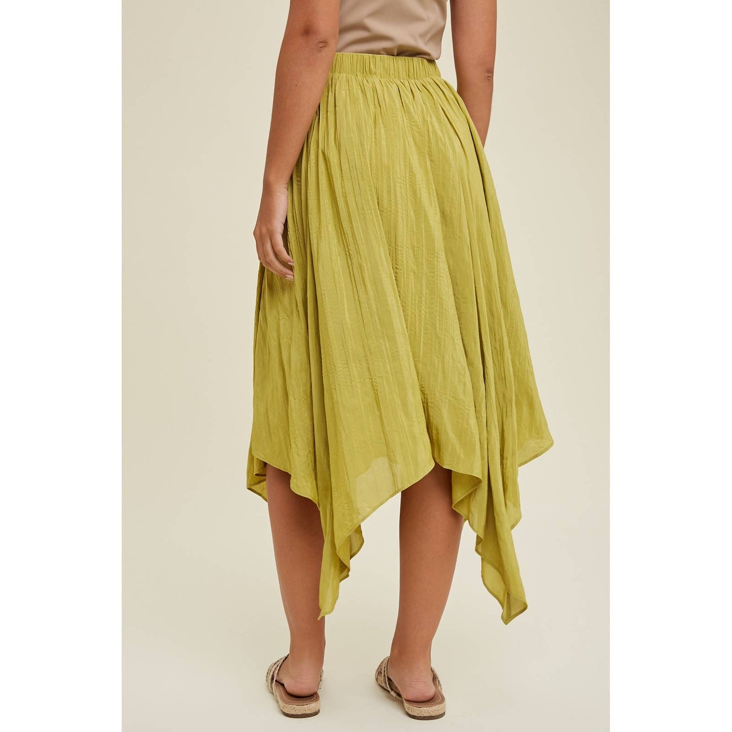 Citrus Lime Midi Skirt