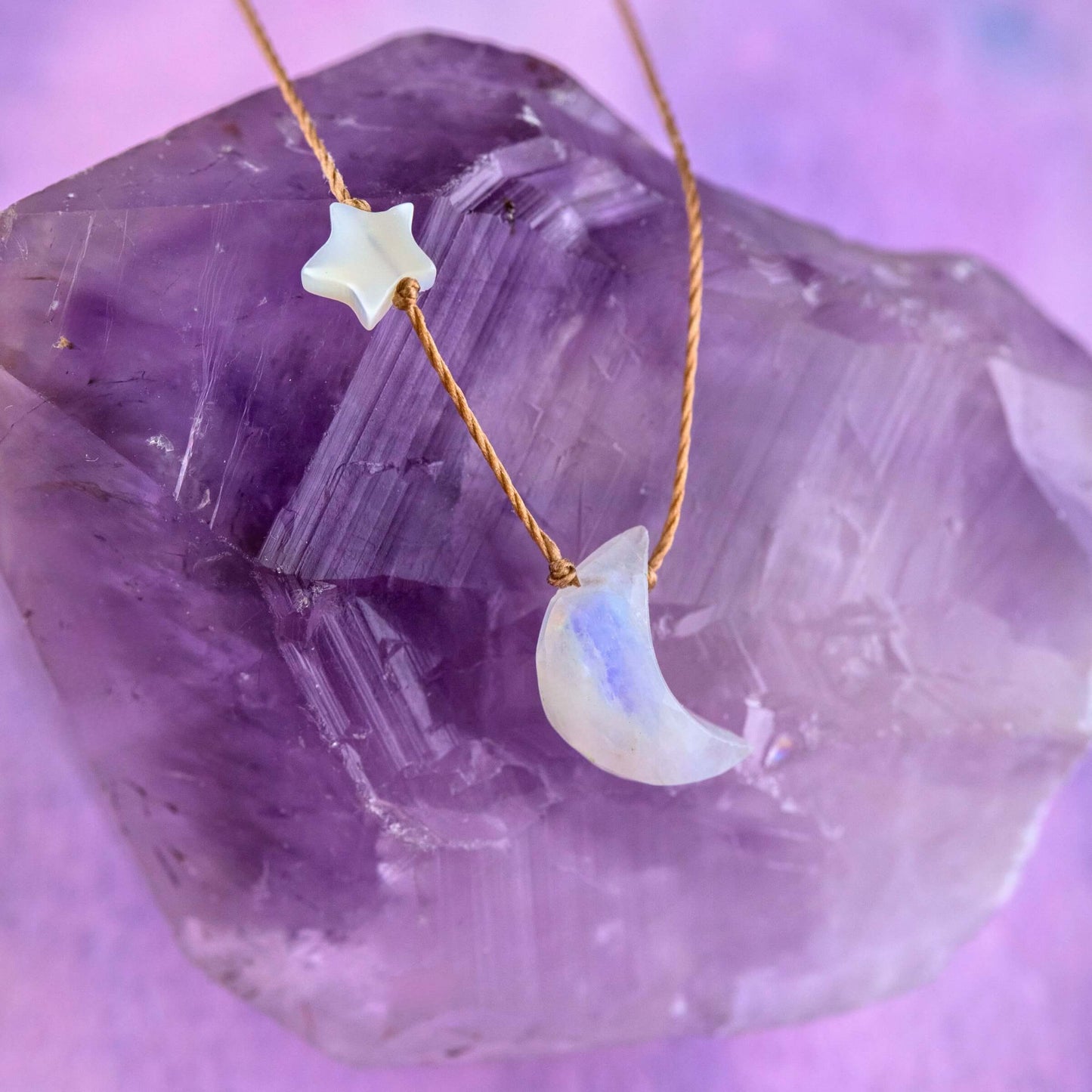 Moonstone Love You To The Moon Necklace