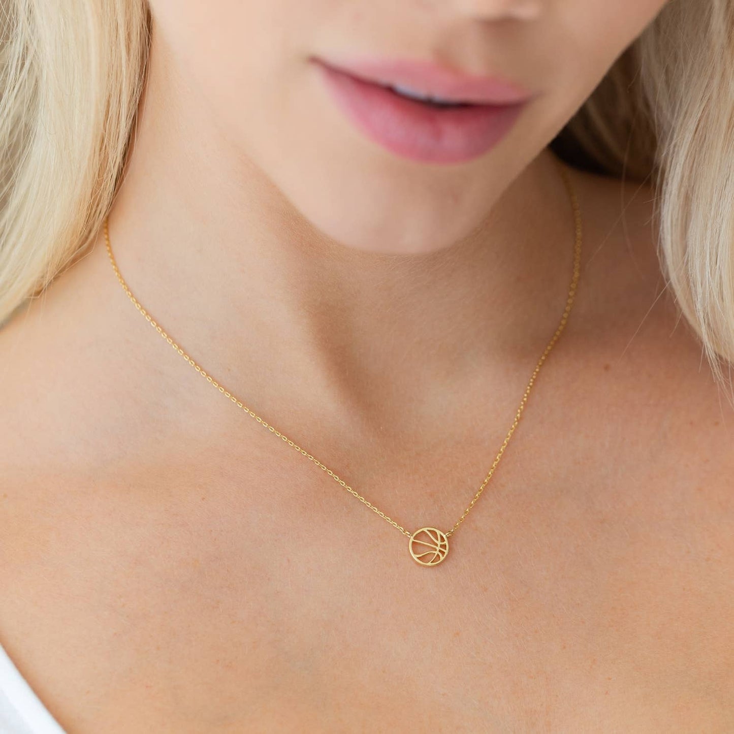 Basketball Petite Sports Necklace