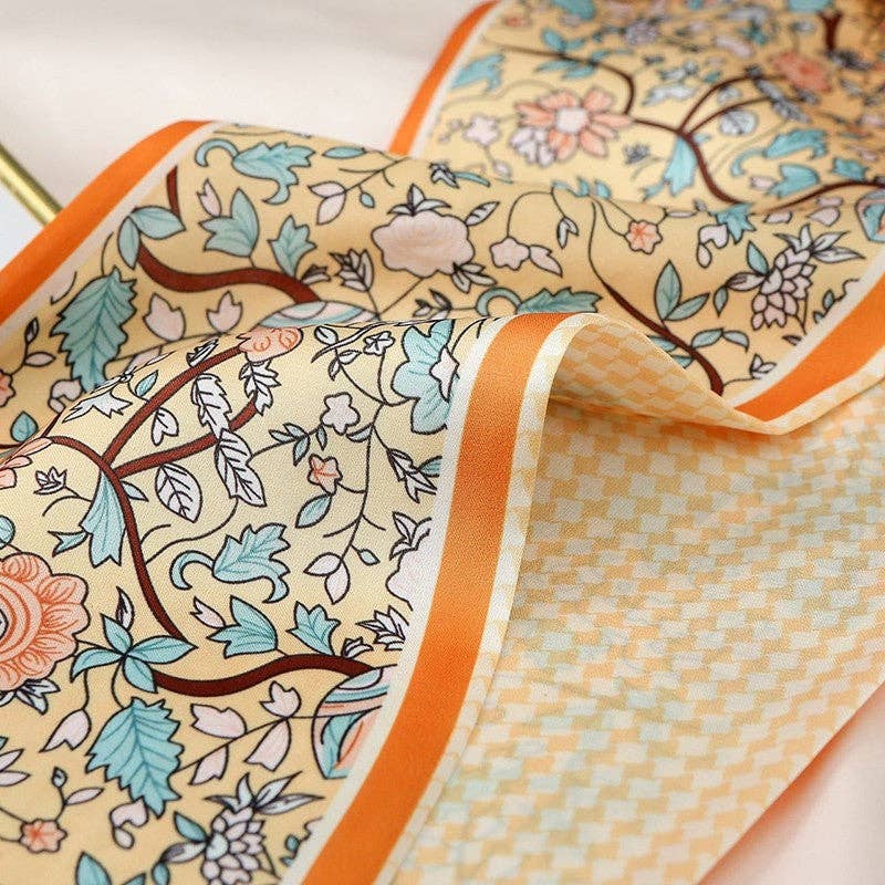 Vintage Floral Long Hairband Scarf