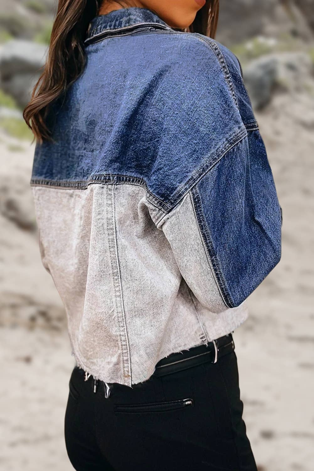 Raw Hem Denim Jacket