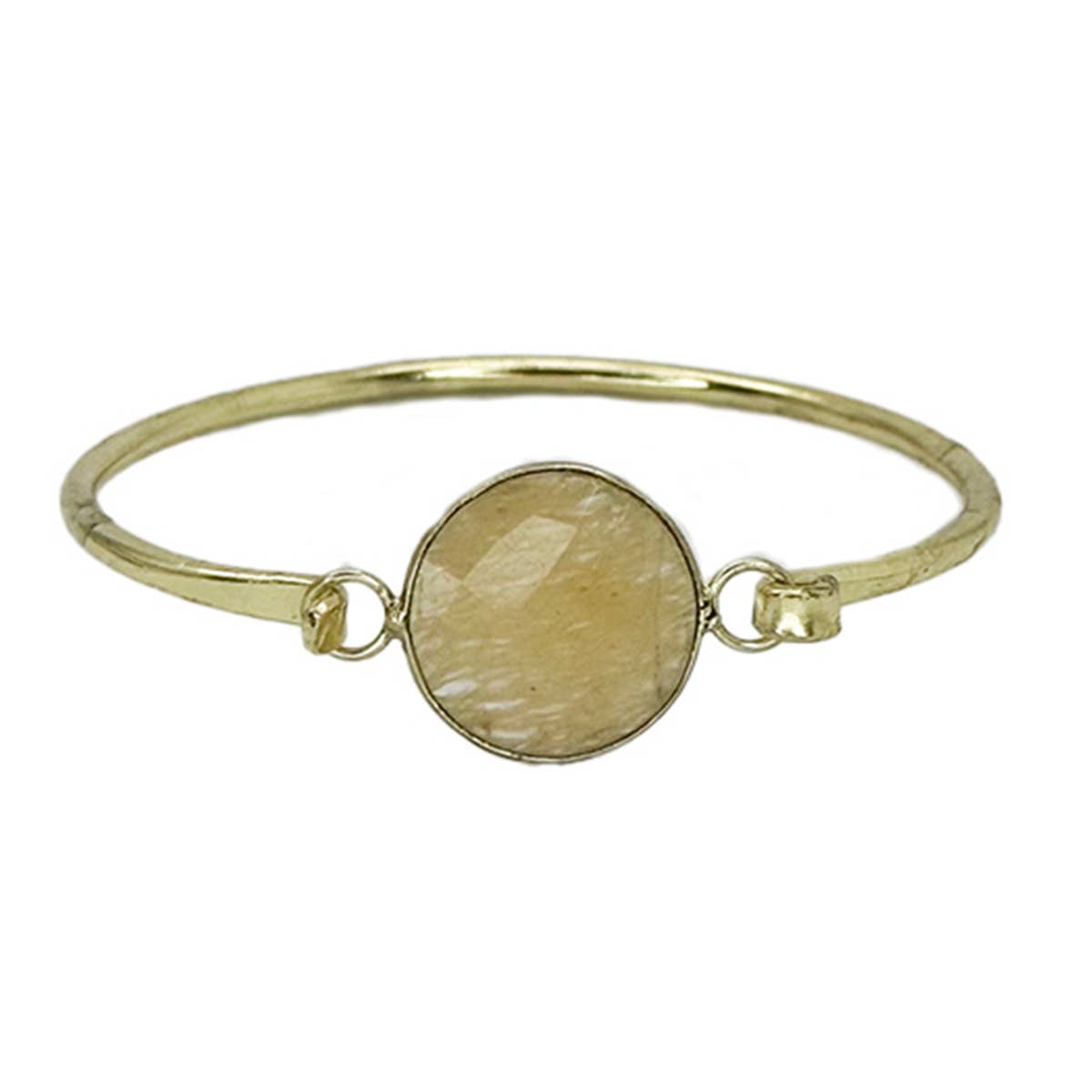 GoldPlated Bracelet with SemiPreciousStone Yellow Aventurine