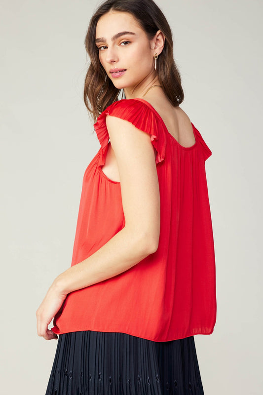 Red Sweetheart Blouse