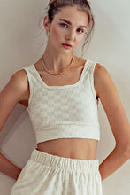 Load image into Gallery viewer, Checker Terry Knit Short Set
