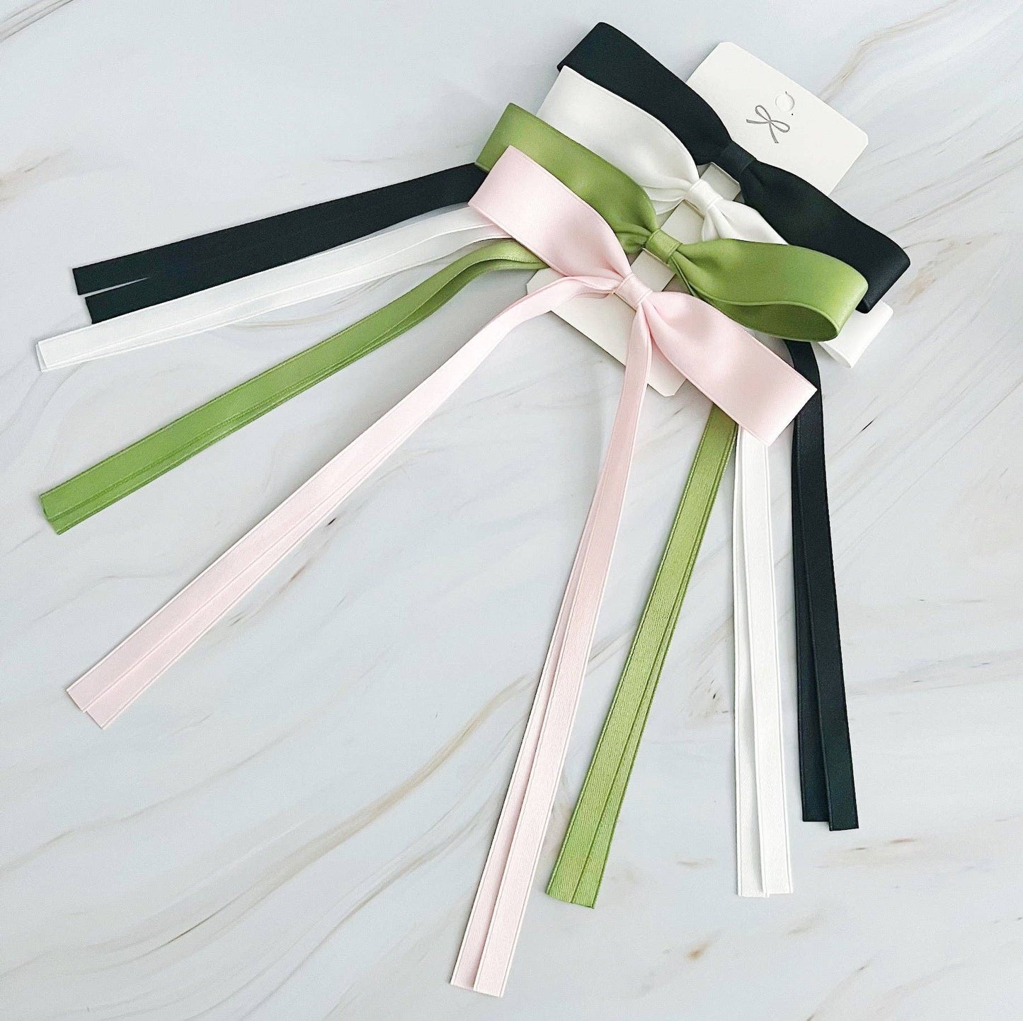 Slim Bow Hair Clip Set Of 4