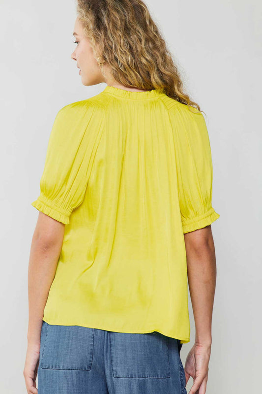 Pineapple V-Neck Blouse