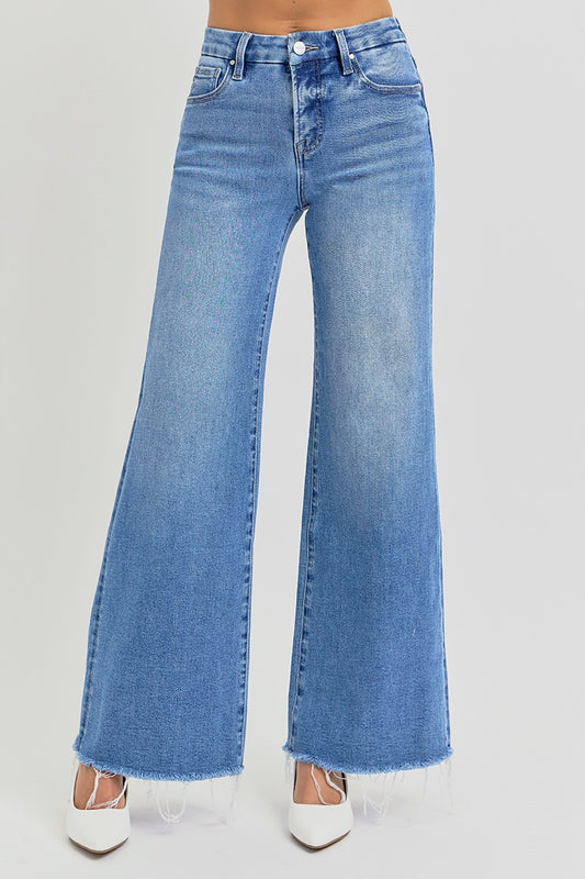 Tummy Control Wide Jeans