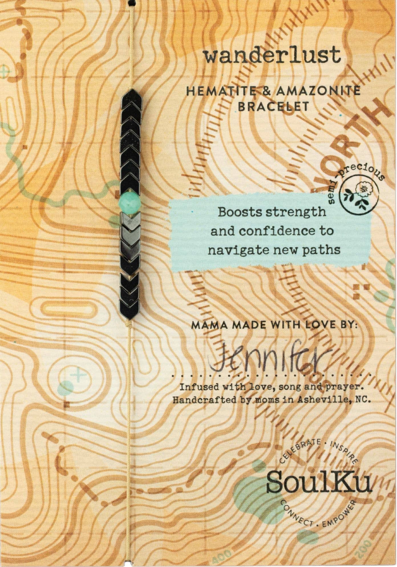 Amazonite Adjustable Bracelet - Wanderlust