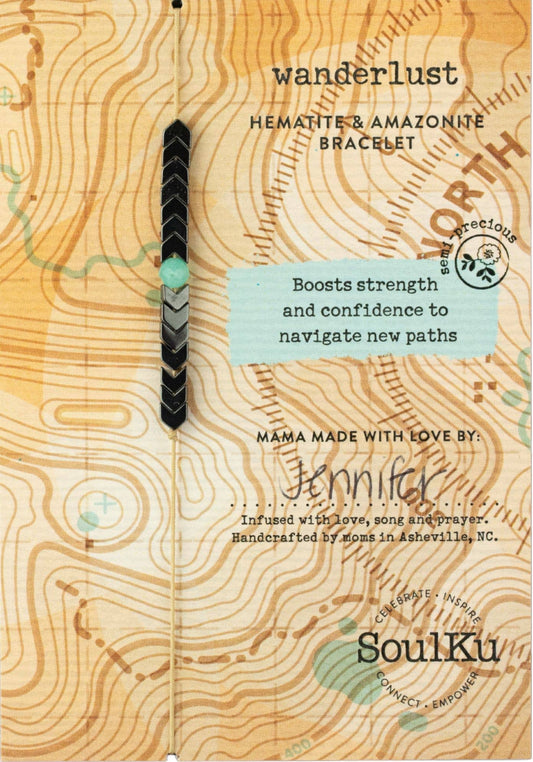 Amazonite Adjustable Bracelet - Wanderlust