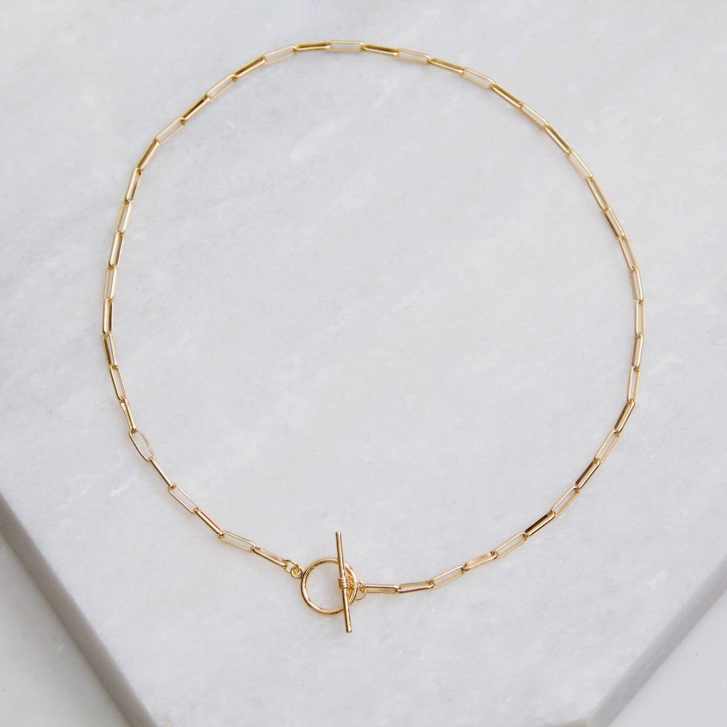 Paperclip Toggle Choker Necklace