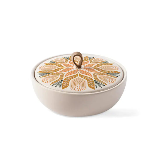 Stoneware Tulip Trinket Box