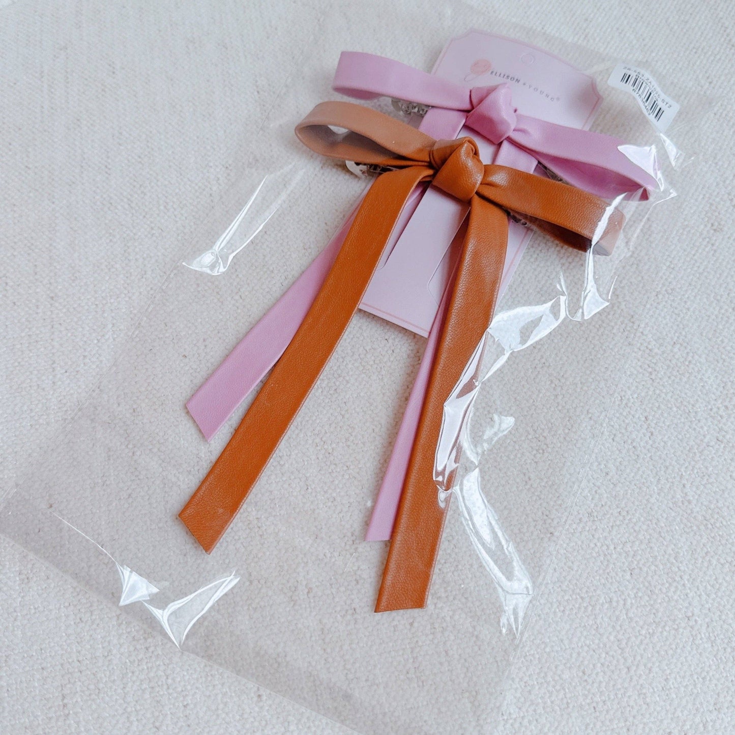 Structured Bow Hair Clip Set