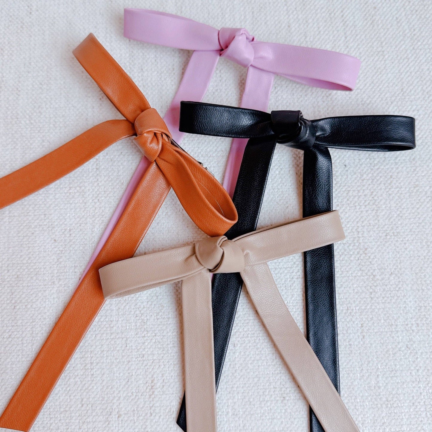 Structured Bow Hair Clip Set