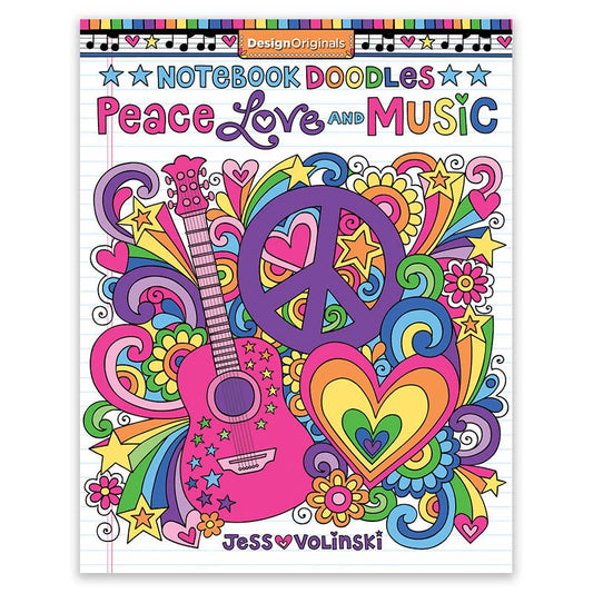 Coloring Book - Peace, Love, Music