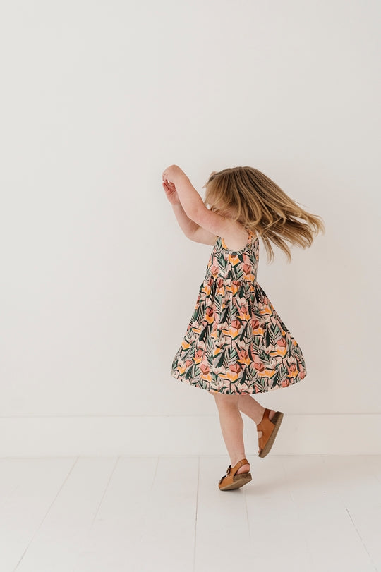 Tropical Henley Tank Dress