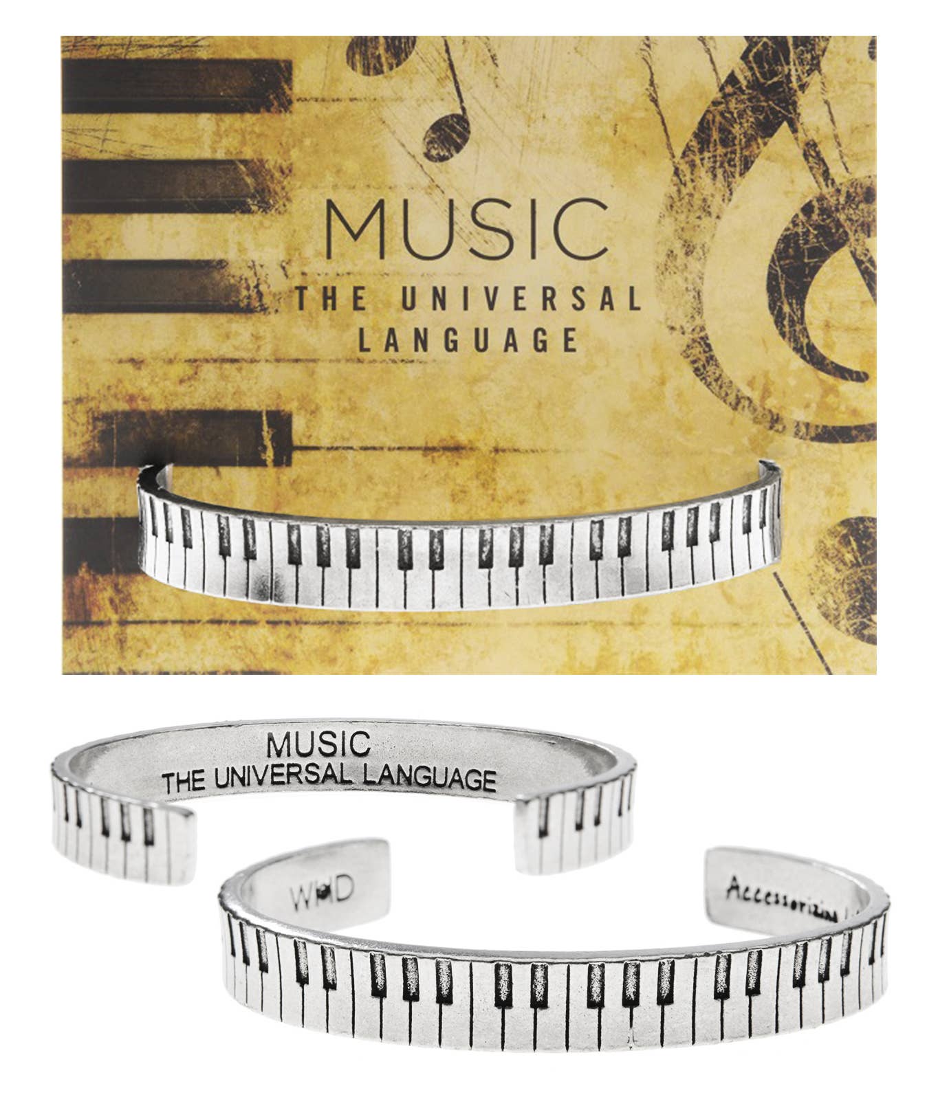 Piano Jewelry Adjustable Cuff Bracelet