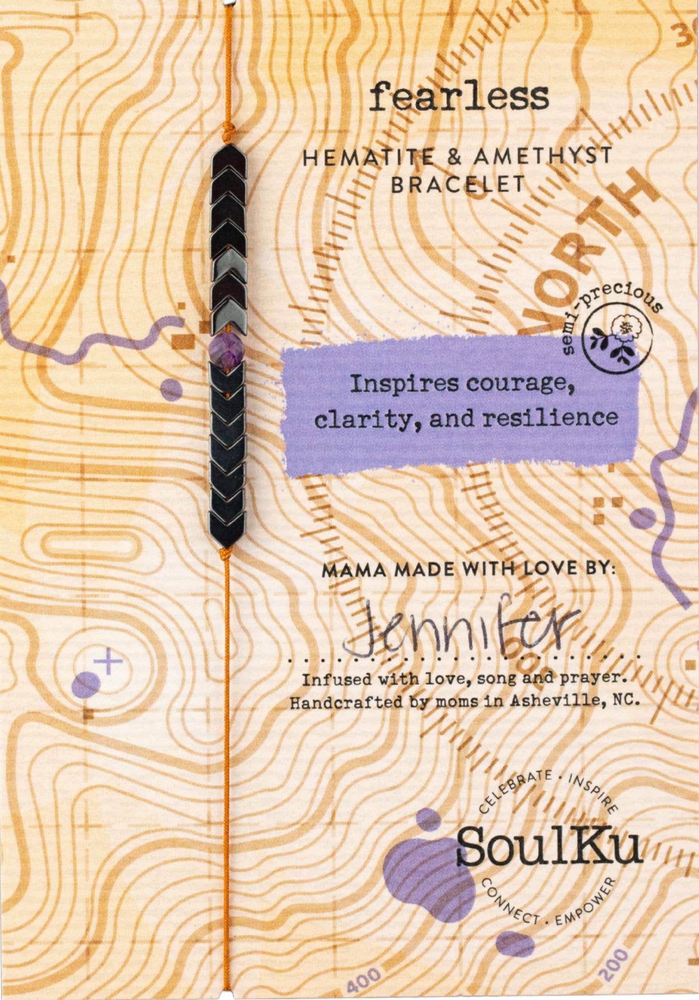 Amethyst Adjustable Bracelet Fearless