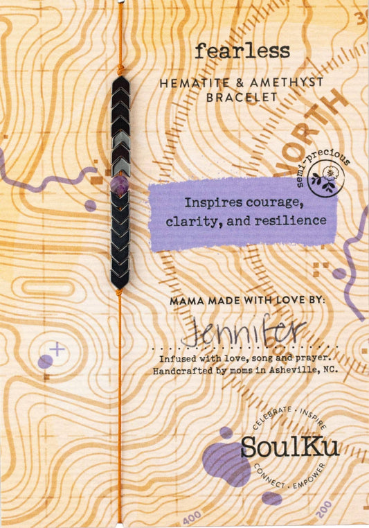 Amethyst Adjustable Bracelet Fearless