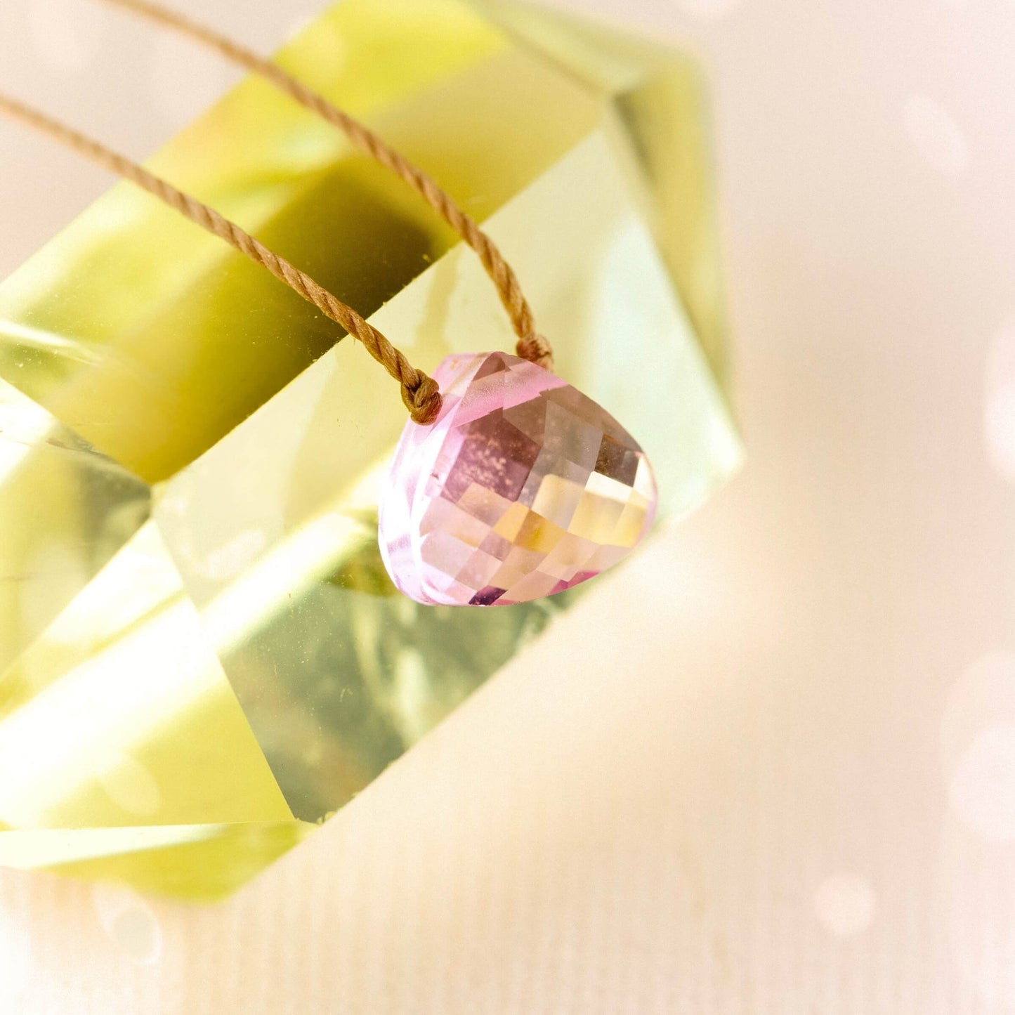 Rosy Pink Crystal Fierce Necklace