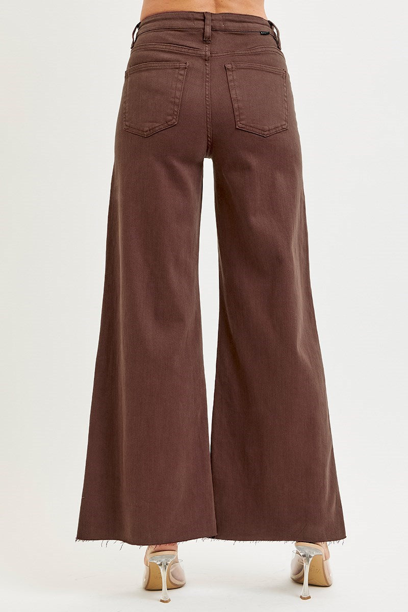 Chocolate Brown Wide-Leg Jean
