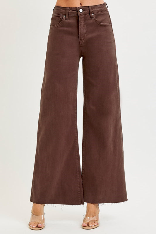 Chocolate Brown Wide-Leg Jean
