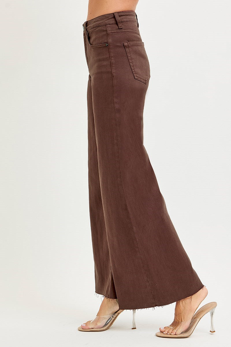 Chocolate Brown Wide-Leg Jean