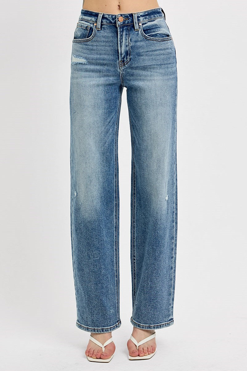 High Rise Wide-Leg Baggy Jean