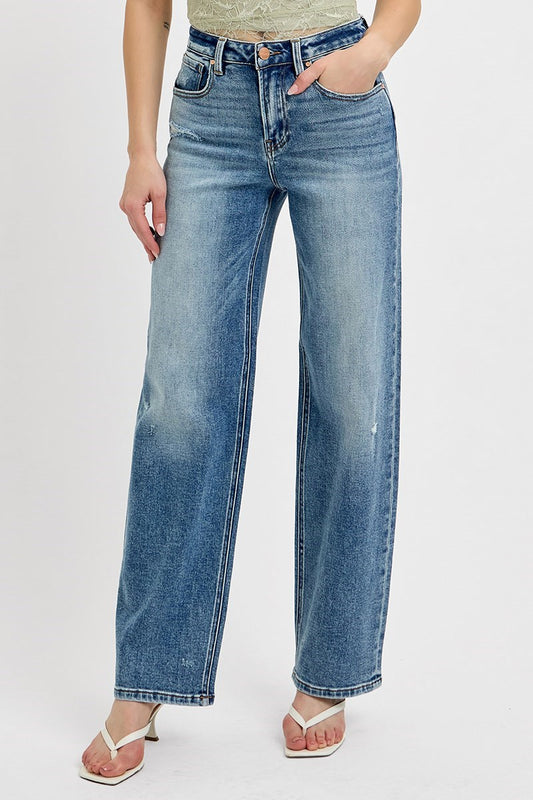 High Rise Wide-Leg Baggy Jean