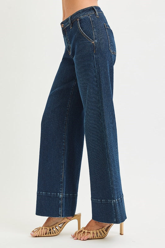 Dark Wide Leg Jeans
