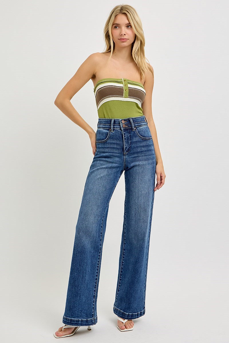 High Rise Double Waist Jean