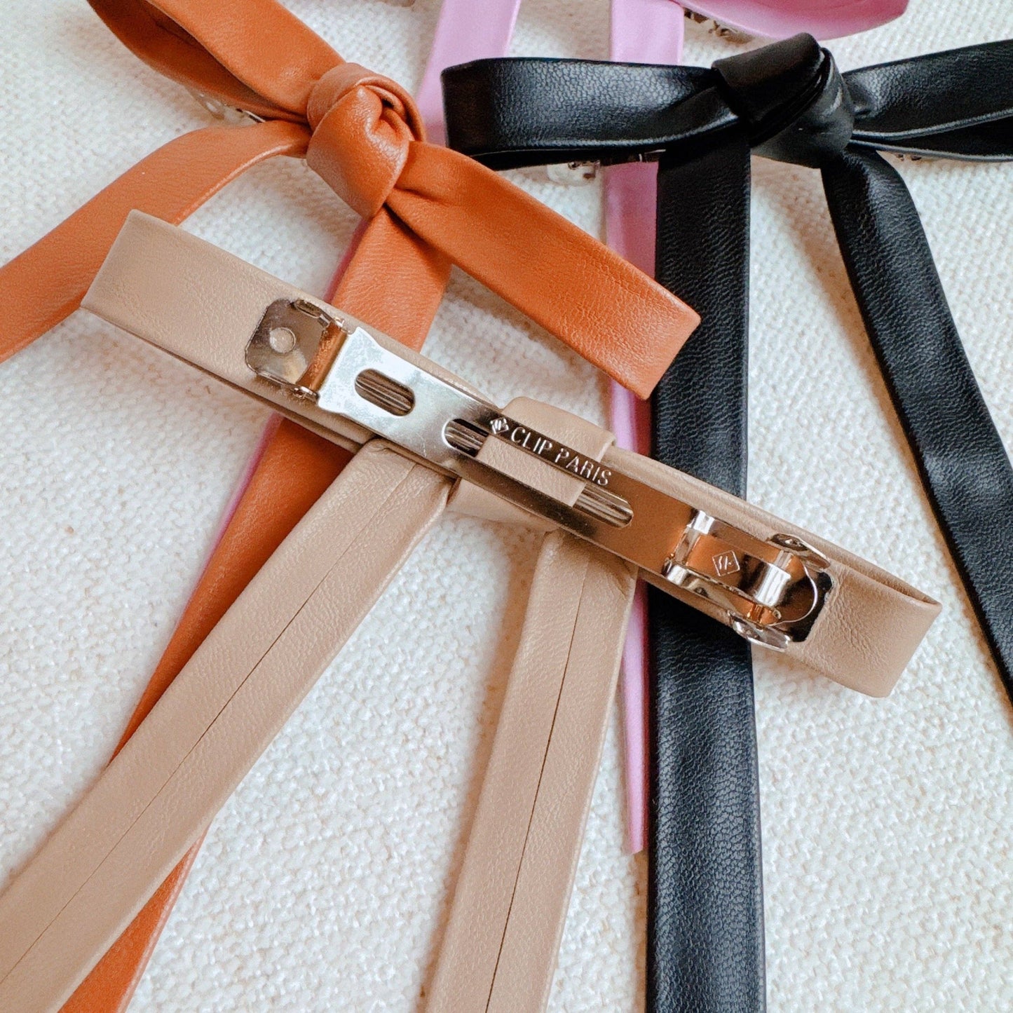 Structured Bow Hair Clip Set